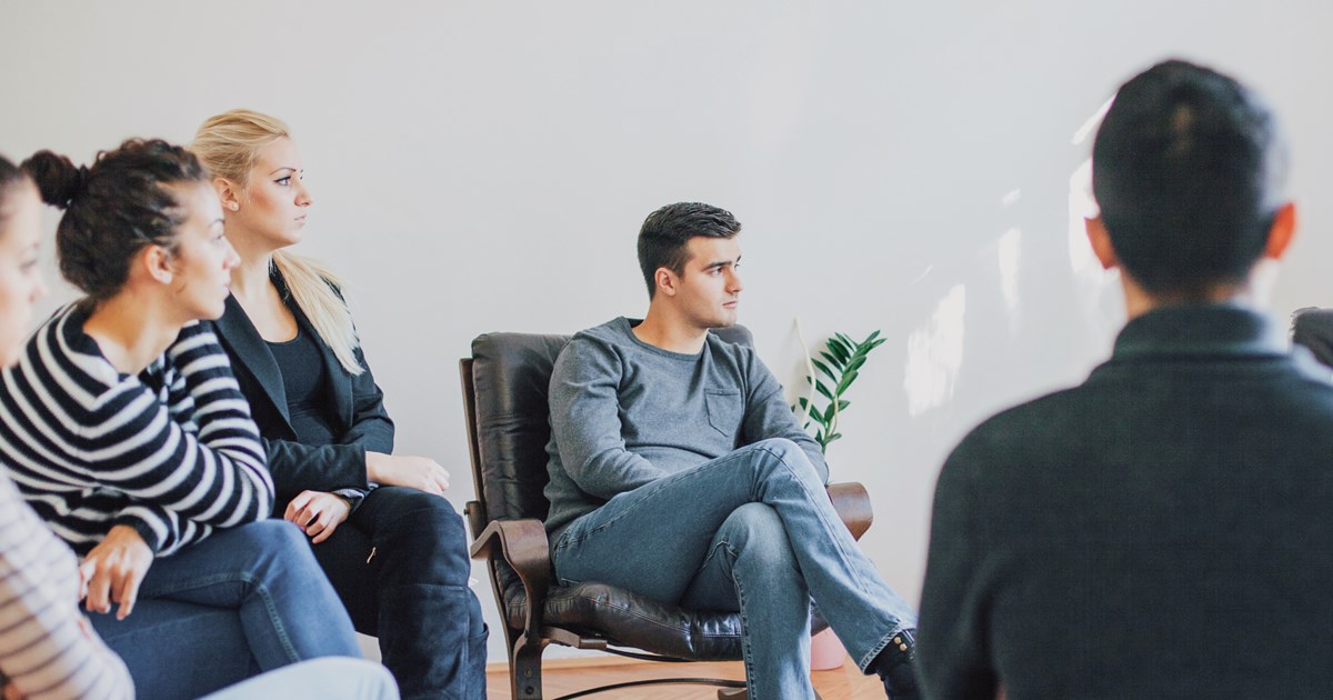 HND Social and Community Work Students Sitting in a group discussion