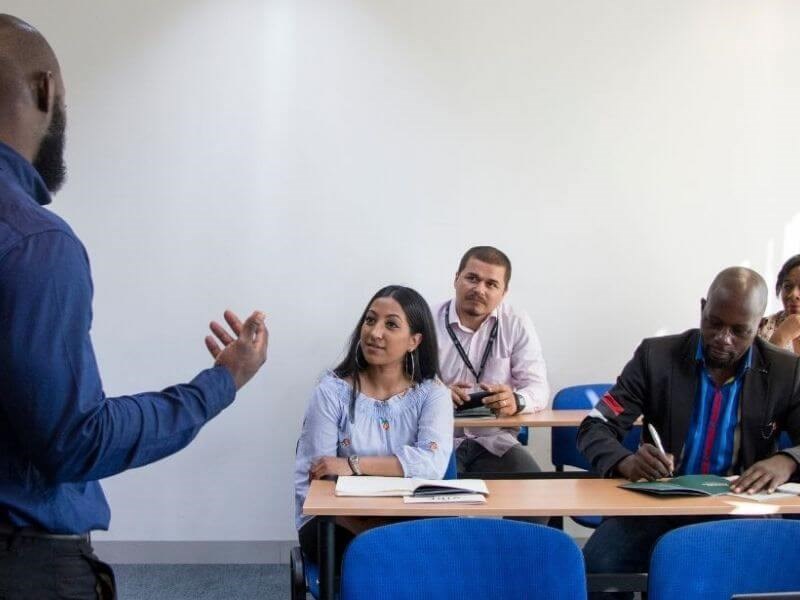 A Teacher and Students in the Class